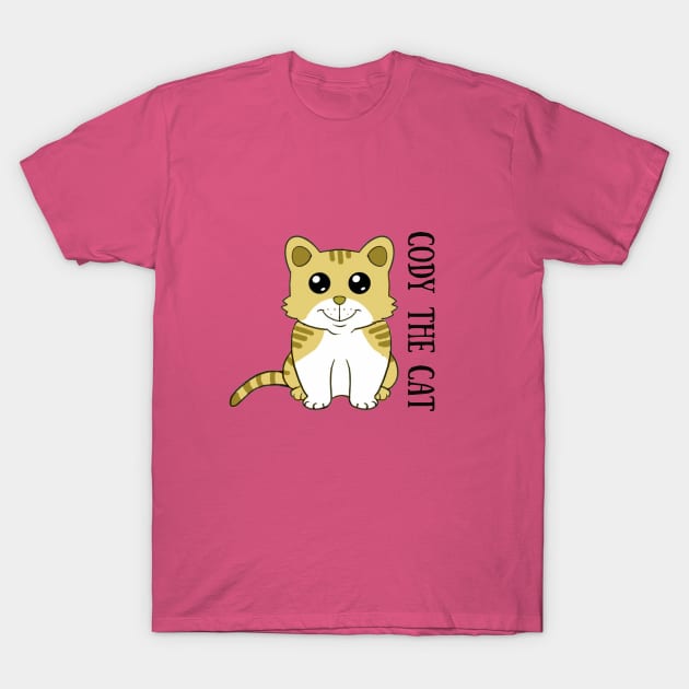 Cody the Cat T-Shirt by Pearla Arts